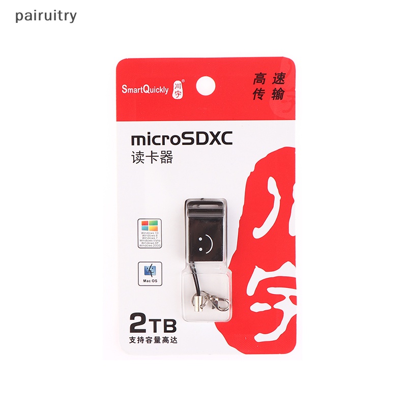 Prt Portable Micro SD Card Reader 2.0 USB Adaptor Kecepatan Tinggi Dengan Slot Kartu TF C286 PRT