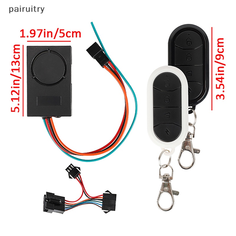 Prt 1Pc Skuter Listrik Anti Maling Tahan Lama Outdoor Remote Control Alarm Anti Maling PRT