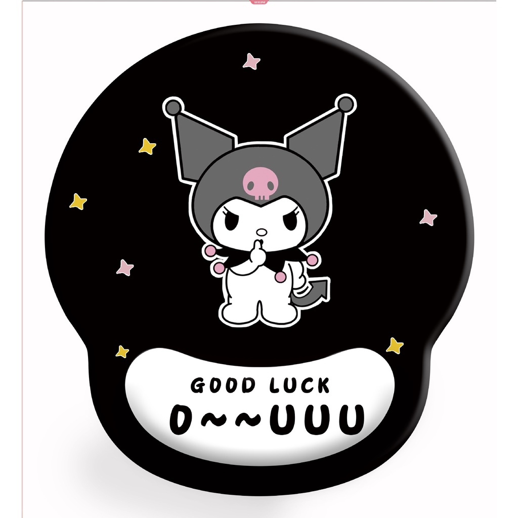 Kawaii Sanrios Mouse Pad Kartun Anime Kuromi Cinnamoroll 3D Gelang Silikon Kartun Nyaman Non-Slip Lucu Mouse Pad [ZXL]