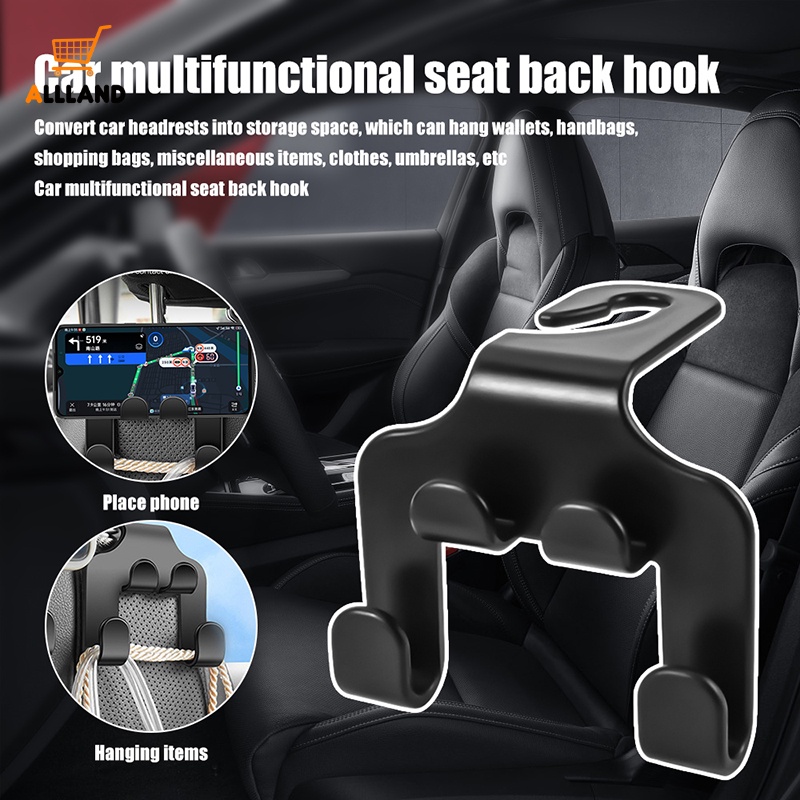 Portable Car Seat Mounted ABS Hook Multifungsi/ Headrest Otomotif Fixed Bracket Handphone/ Kait Penyimpanan Bagasi Internal Kendaraan