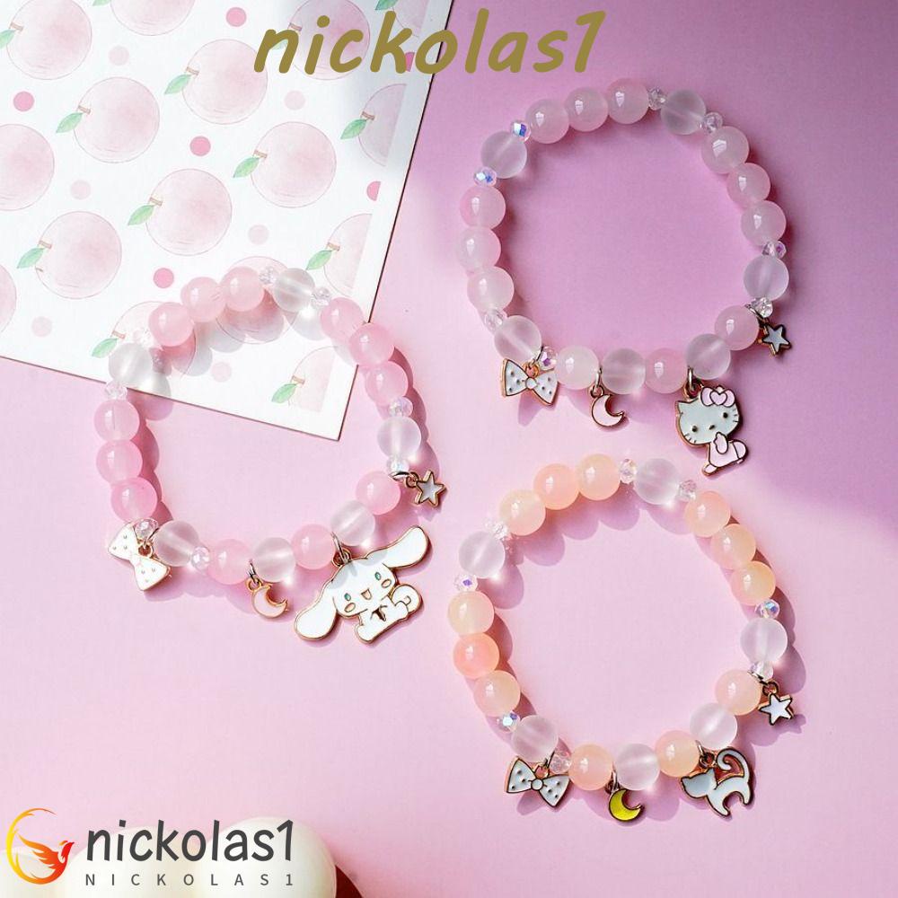 Nickolas1 Cinnamoroll Gelang Temperamen Handmade Perhiasan Aksesoris Hadiah Pacar DIY Liontin Wanita Gelang Gaya Korea Gelang