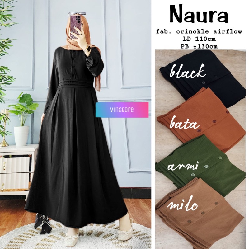 NAURA DRESS ORI VINSTORE | Crinkle Airflow