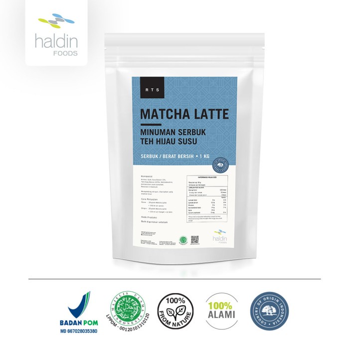 

BIG SALE~Terlaris haldinfoods Bubuk Minuman Matcha Latte Powder - 1 kg