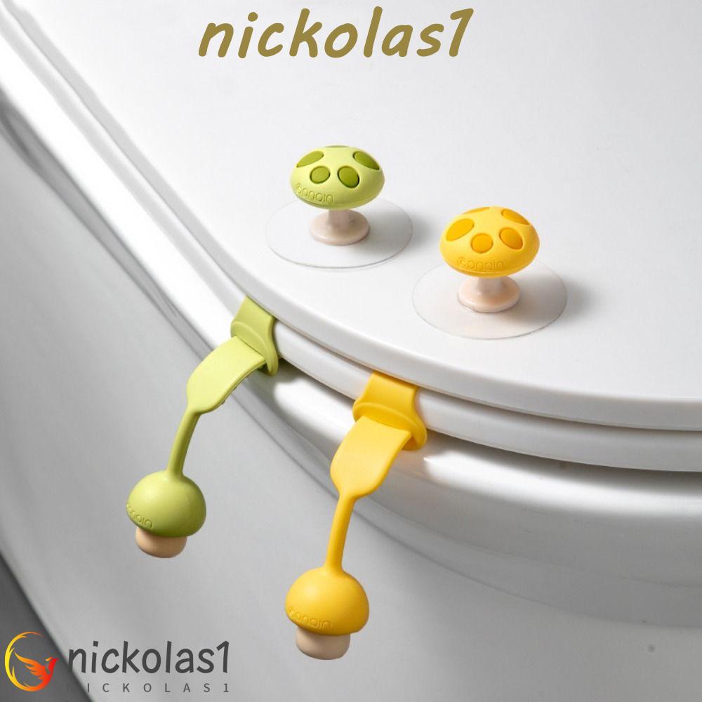 Nickolas1 Toilet Seat Handle Portable Multifungsi Kamar Mandi Menghindari Menyentuh Alat Pembersih Pengangkat Tutup Closestool