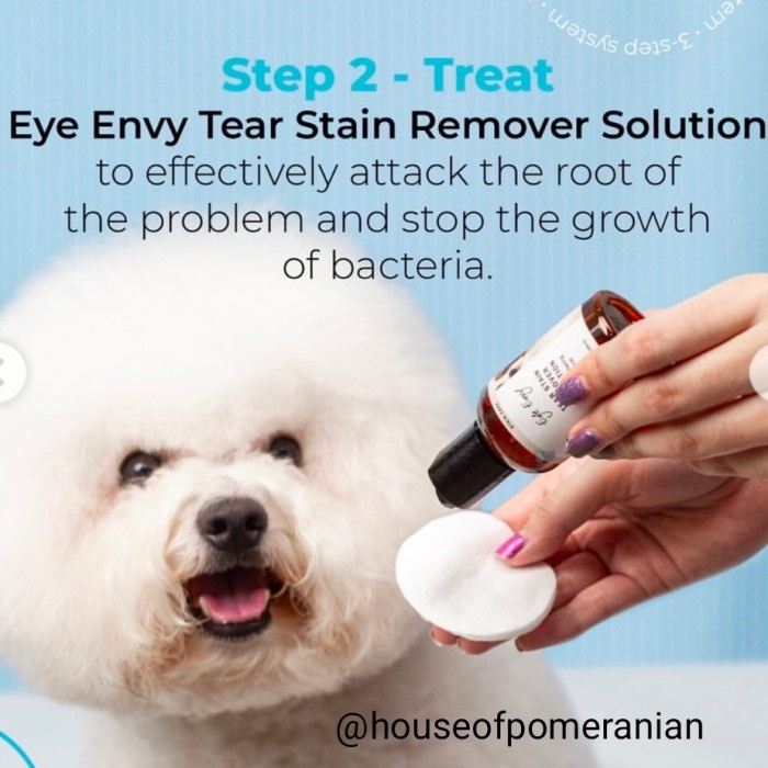 EYE ENVY tear stain facial cleanser pembersih bekas air mata anjing