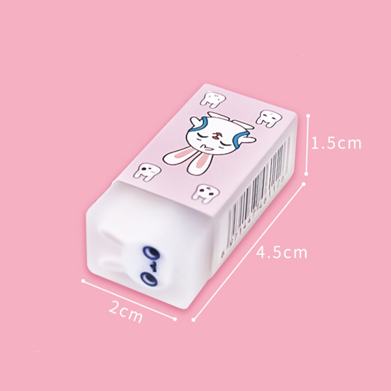 3pcs Kartun Lucu Sandwich Jelly Erasers Mahasiswa Portable Penghapus Tanpa Debu