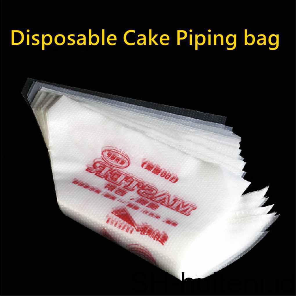 100pcs Piping Bag Sekali Pakai Icing Fondant Kue Cream Dekorasi Pastry Tip