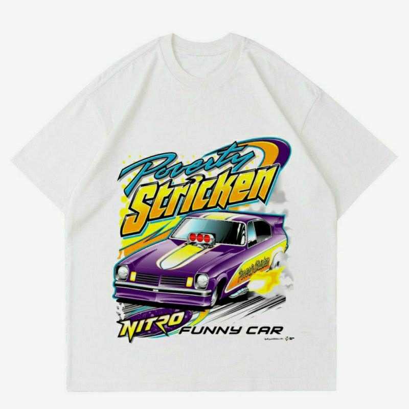 BAJU NASCAR " PORETY STRICKEN " T-SHIRT NASCAR VINTAGE | KAOS MOBIL BALAP | KAOS BAJU PRIA | BAJU MO