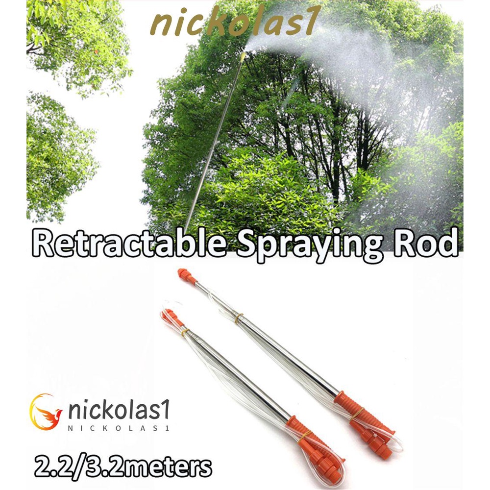 Nickolas1 Batang Penyemprot Bahan Stainless Steel Untuk Tekanan Tangan Irigasi Pohon Outdoor Penyiraman Dapat Aksesoris