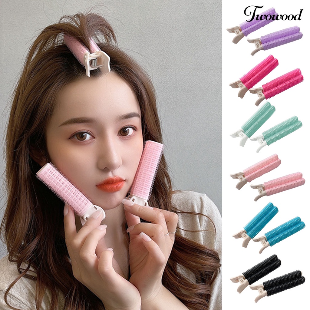 Twowood 2pcs Klip Volumizing Rambut Heatless Seamless Instan Meningkatkan Volume Rambut DIY Rambut Bengkak Tanpa Listrik Pengeriting Rambut Alat Styling Rambut