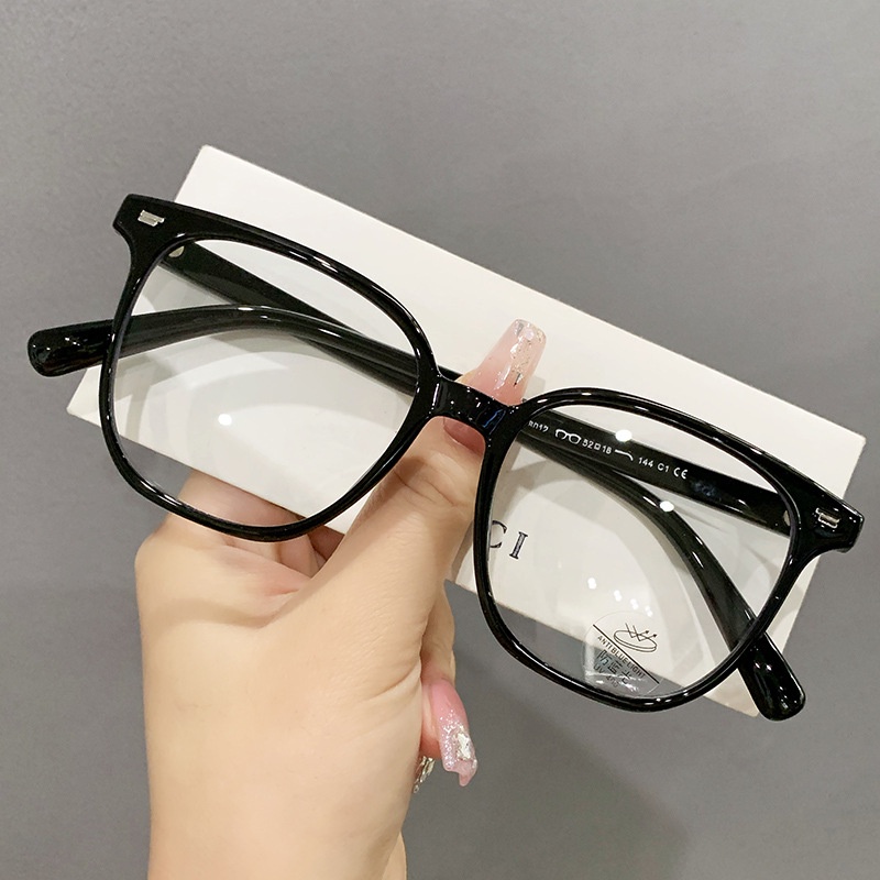 Kacamata Anti Radiasi Retro TR90 Frame Kotak Besar Untuk Wanita Pria
