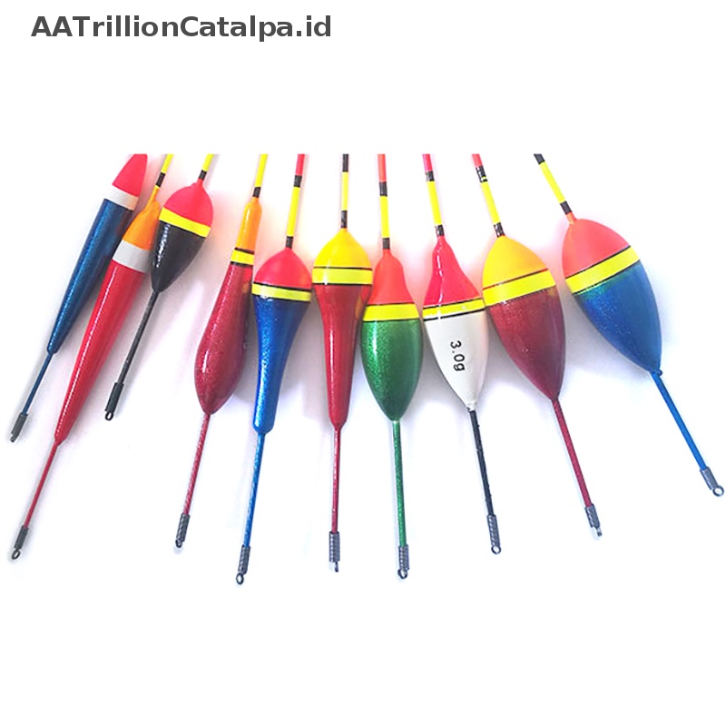 Aatrillioncatalpa 10pcs Pelampung Pancing Set Pelampung Bobber Tongkat Lampu Pancing Mengapung Berfluktuasi Mix Size Color float Pelampung Untuk Memancing Aksesoris ID