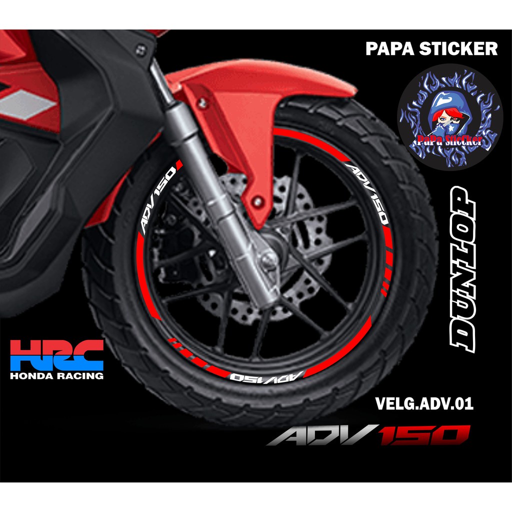 STIKER VELG ADV CUTTING STICKER VELG ADV 150 CUTTING VARIASI HONDA ADV LIS BAN/VELG 01