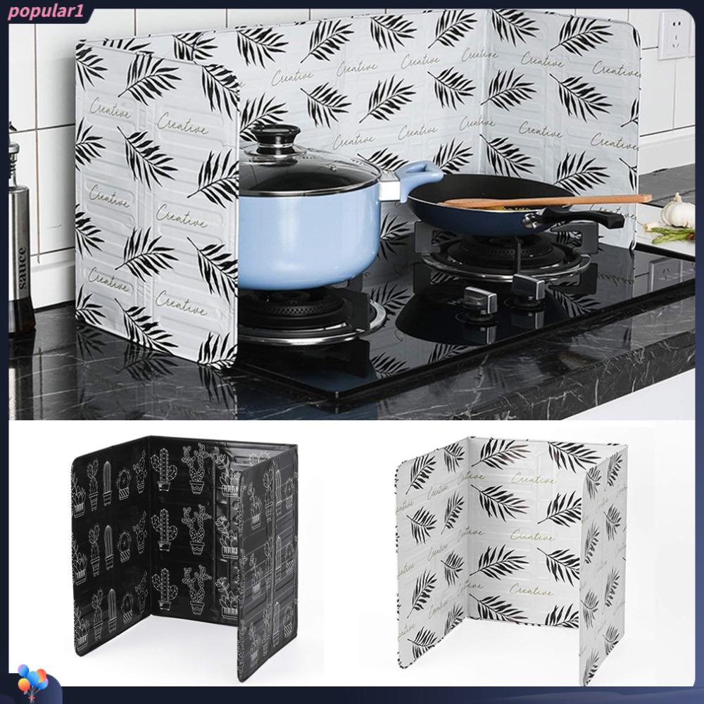 Populer Pelindung Kompor Gas New Kichen Accessories Screen Plate Motif Kaktus Dapur Penggorengan