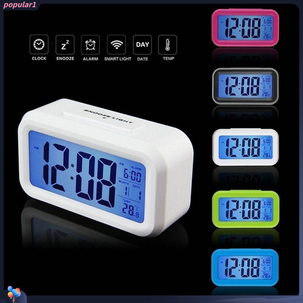 Populer Thermometer/Hygrometer Meja Multifungsi Indoor Sensor Display Timer