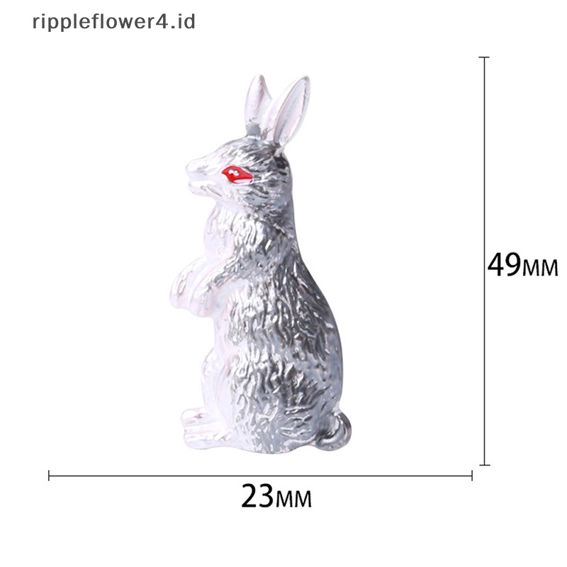 {rippleflower4.id} Vintage Lucu Kelinci Putih Pin Bros Indah Aksesoris Wanita Bros Pakaian Perhiasan Pin Untuk Wanita Perhiasan Hewan Hidup Bonny Aksesoris~