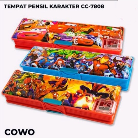 

Tempat Pensil Magnet Karakter + Serutan / Kotak Pensil CC-7808 - COWOK