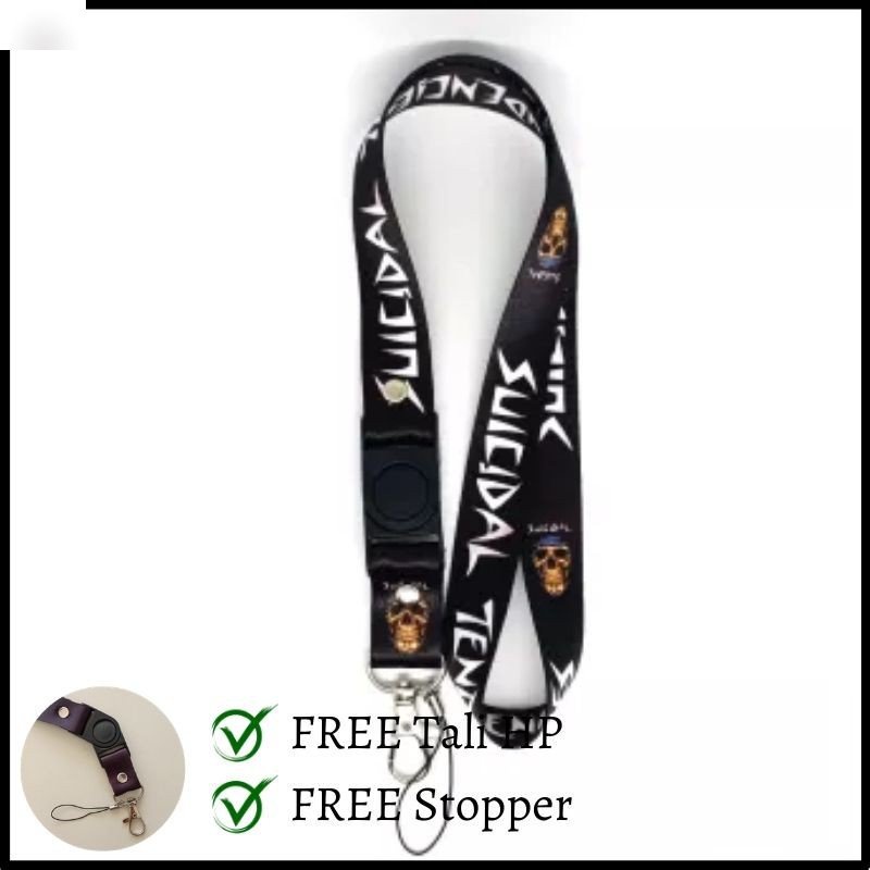 

Tali Lanyard Band Suicidal / Custom Lanyard Tali Gantungan Kunci HP POD ID Card