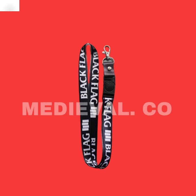 

LANYARD BLACK FLAG BAND METAL ROCK MUSIK TALI GANTUNGAN ID CARD