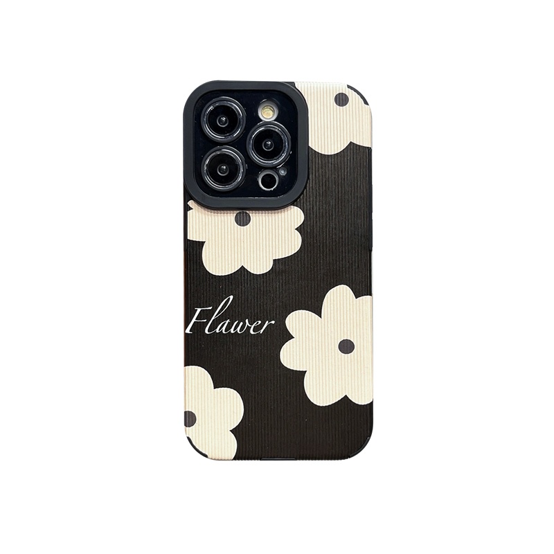 All New Pretty Black Art Flower Soft Case IPhone 7 Plus 8 Plus X XS XR XS Max 11 13 12 14 PRO Max 14 Plus SE Phone Case Girl Girl Women' Fashion Phone Case