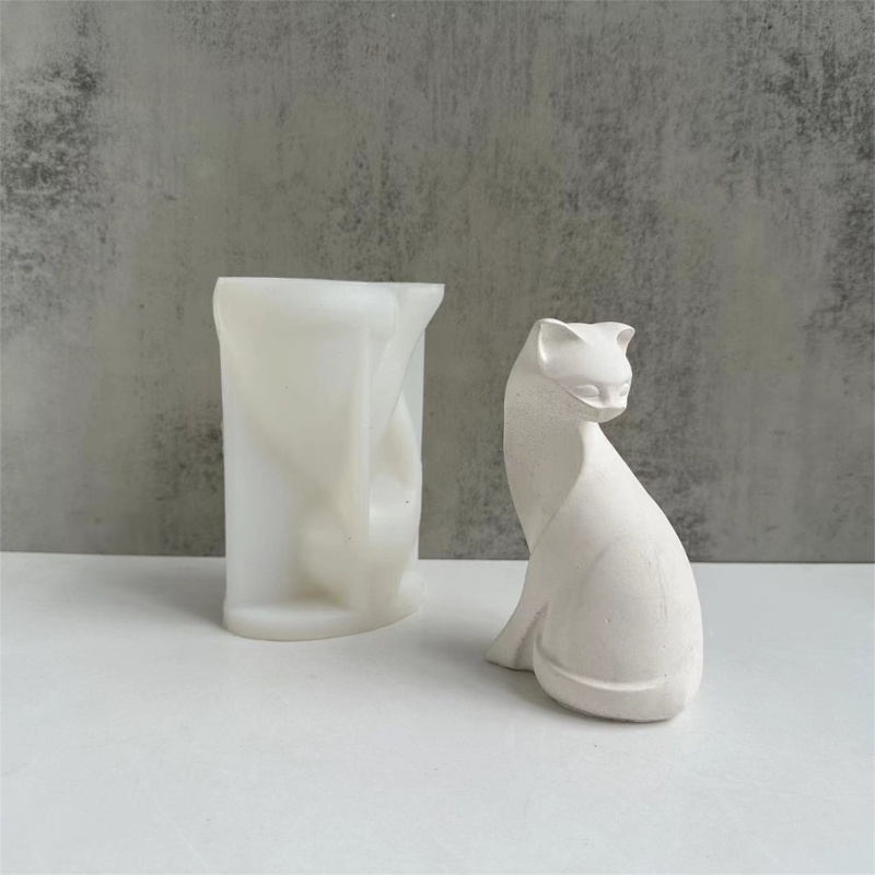 Siy Cetakan Lilin Alat Pembuat Lilin Clay Moulds Kerajinan Cetakan Lucu Berbentuk Kucing Bahan Silikon Untuk DIY Hand-Making Lo