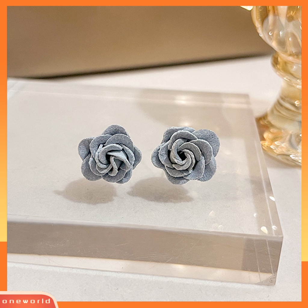 [WOD] 1pasang Anting Wanita Gaya Gelap Indah Telinga Dekorasi Kepribadian Biru Enchantress Rose Retro Ear Studs Untuk Pacaran