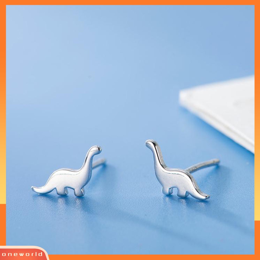 [WOD] Lucu Wanita Mini Dinosaurus Hewan Telinga Pejantan Anting Tindik Perhiasan Hadiah Xmas