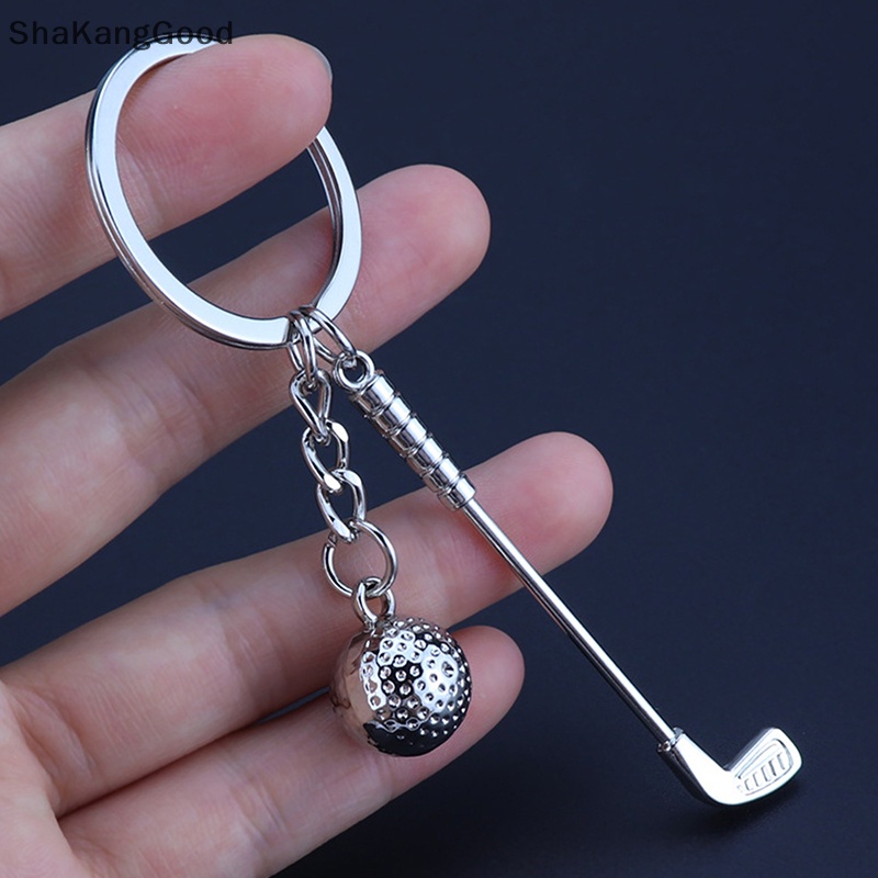 Gantungan Kunci Bola Club Golf Selip Olahraga Bertema Keyring Souvenir Liontin Mainan Fans Hadiah SKK