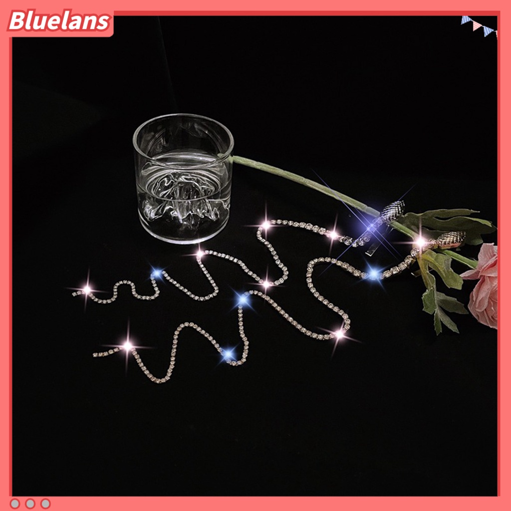 [BLS] Kepang Kepala Rantai Bentuk Ular Rumbai Panjang Berlian Imitasi Punk Bersinar Hiasan Rambut Dekorasi Rambut Daily Styling Tool