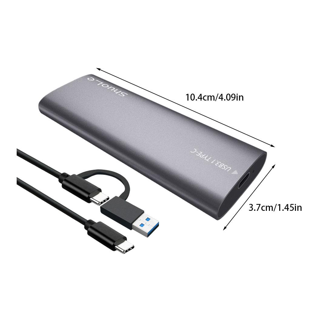 M2 NVME SSD Case SATA Kandang Eksternal High Speed Drive Usb3 1 Dual Support Hard Disk Adapter Solid State Drives