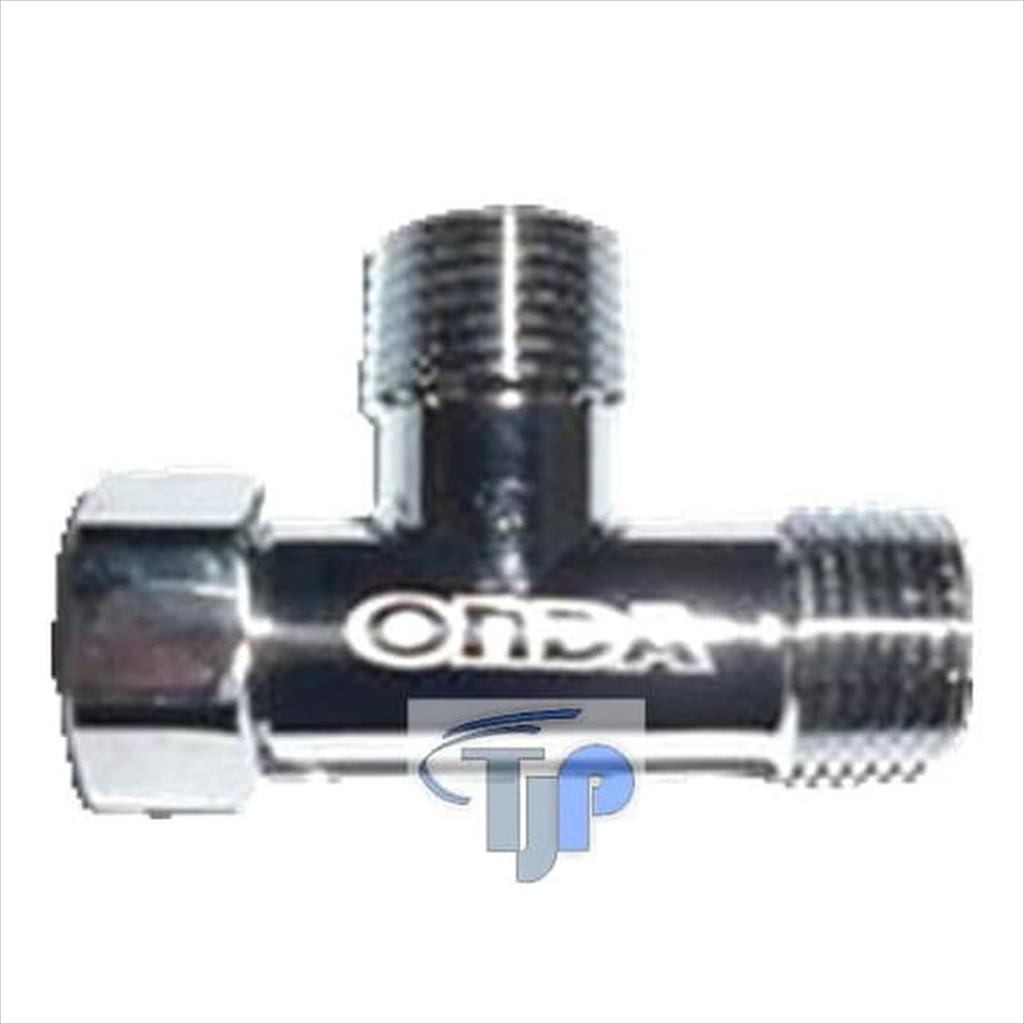 TEE BRASS CHROME ONDA M X F 1/2&quot;