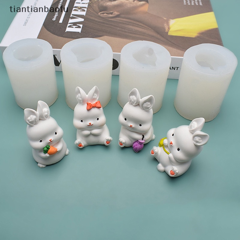 [tiantianbaofu] Lovely Animal Rabbit Bunny Sabun Cetakan Silikon Buatan Tangan Craft Molds Butik