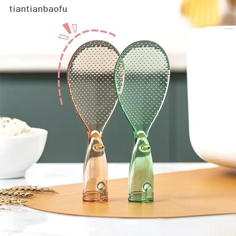 [tiantianbaofu] Standing Rice Spoon Non Stick PP Bahan Rice Cooking Scoop Dapur Alat Makan Aksesoris Butik