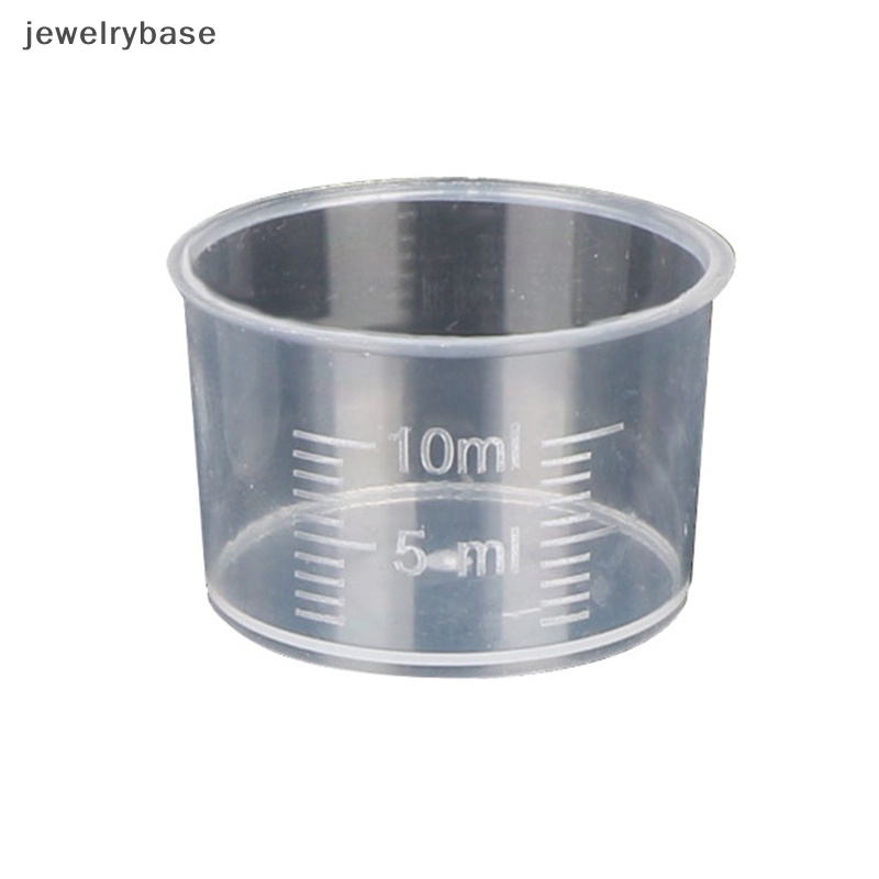 [jewelrybase] 20pcs 10ml Gelas Ukur Bening Cairan Sekali Pakai Volumetric Measurement Cup Butik