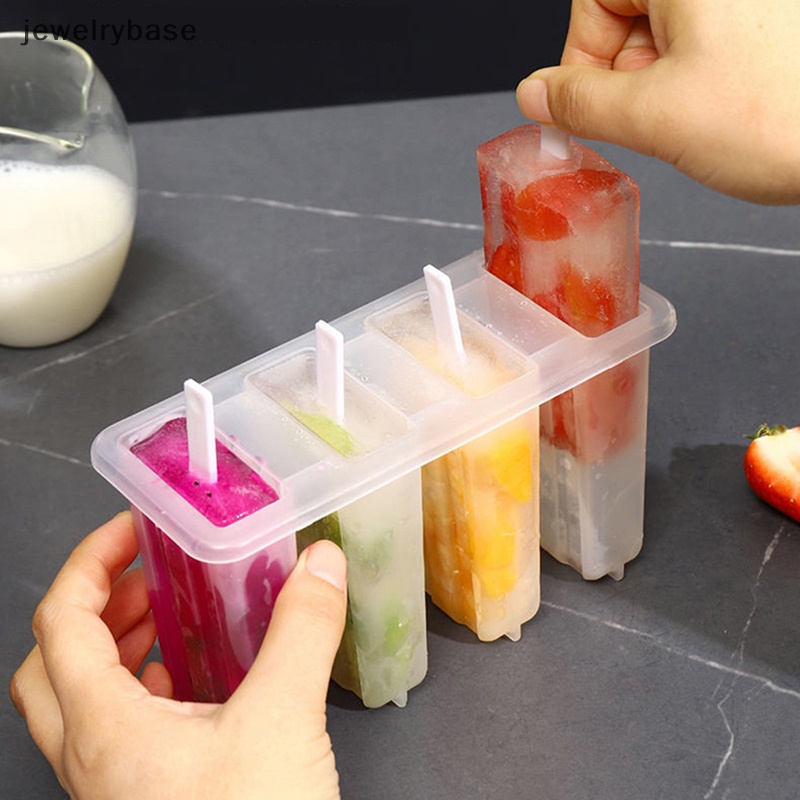 [jewelrybase] Cetakan Es Krim Set Popsicle Maker Ice Tray Dengan Tutup Stik DIY Alat Dapur Butik