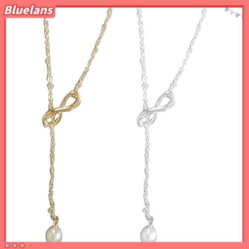 [BLS] Wanita Kecil Tak Terbatas Beruntung Nomor8 Tergantung Pesona Pengantin Pernikahan Kalung Perhiasan