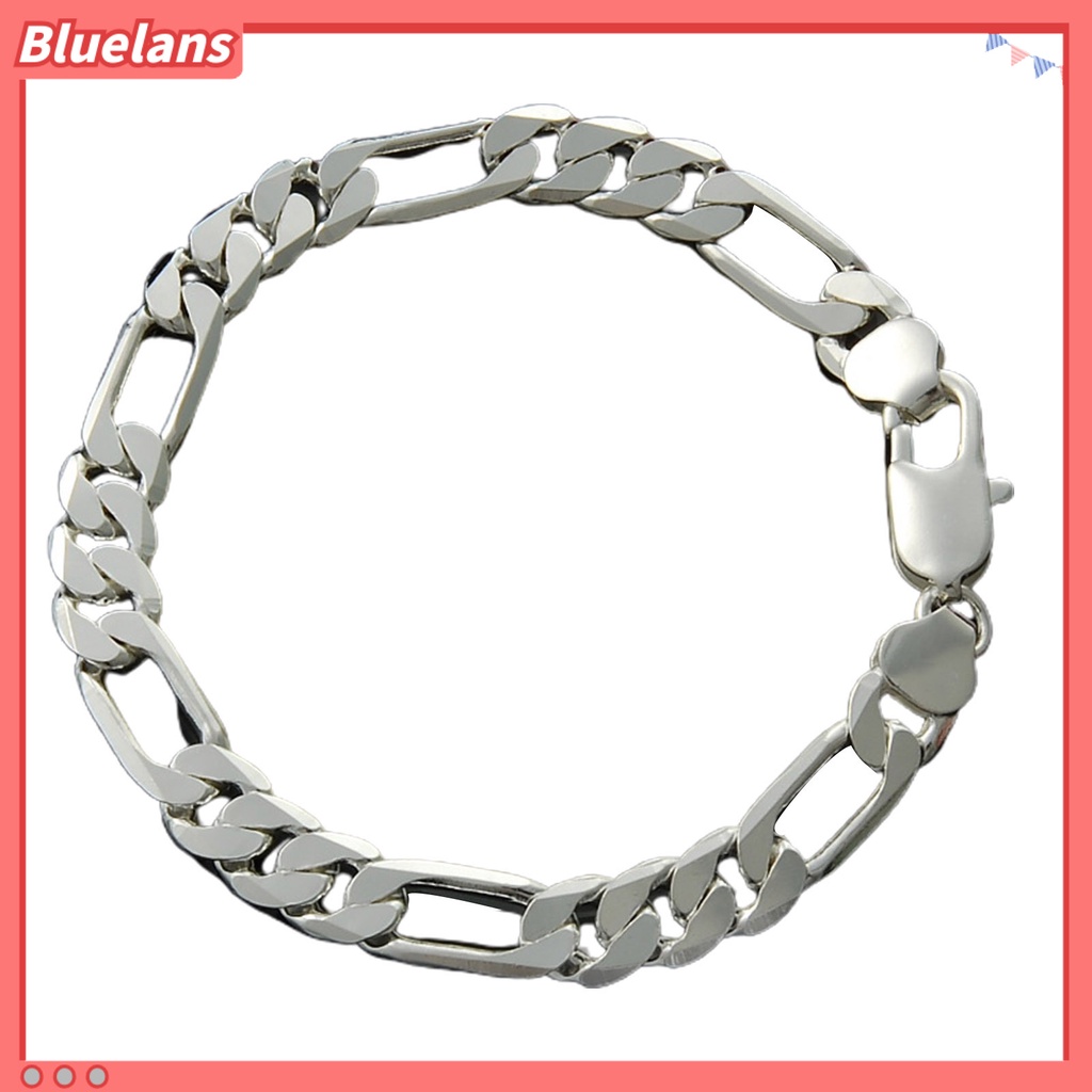 [BLS] Pria Gelang Rantai Hip Hop Perhiasan Electroplating Bright Luster Bangle Hadiah Ulang Tahun