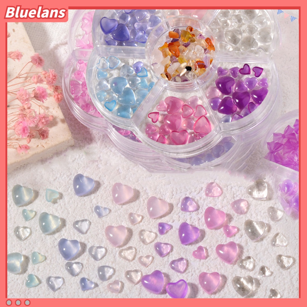 [BLM] 1kotak Hiasan Kuku Bentuk Indah Warna Hidup Resin All-Match 3D DIY Dekorasi Nail Art Manicure Tools Untuk Wanita