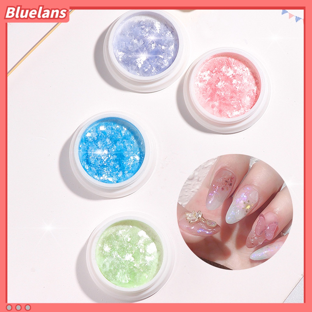 [BLM] 1kotak Dekorasi Kuku Ultra-Tipis Finishing Mengkilap Warna Cerah Indah Mudah Diterapkan Menakjubkan Efek Visual Bubuk Nail Art Paillette Flakes DIY Kerajinan Ornamen Perlengkapan Kuku