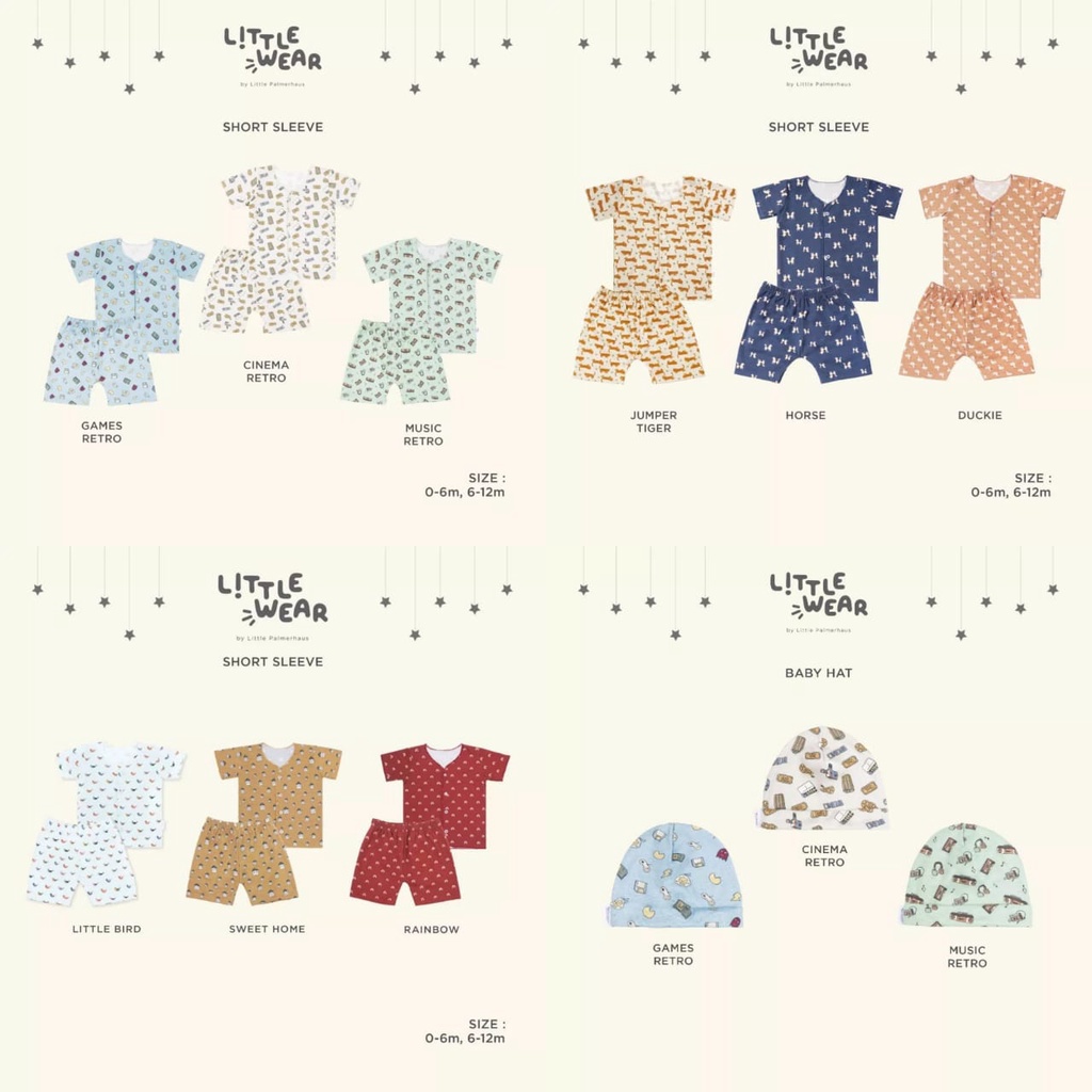 MOMS_ Little Palmerhaus - Little Wear Short Sleeve / Baju Setelan Pendek Bayi 0-12 Bulan 14.0