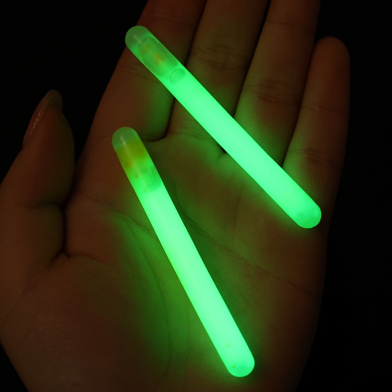 2pcs set Stik Glow Pelampung Pancing Malam Transparan Multifungsi/ Batang Penanda Bercahaya Neon Portabel Universal