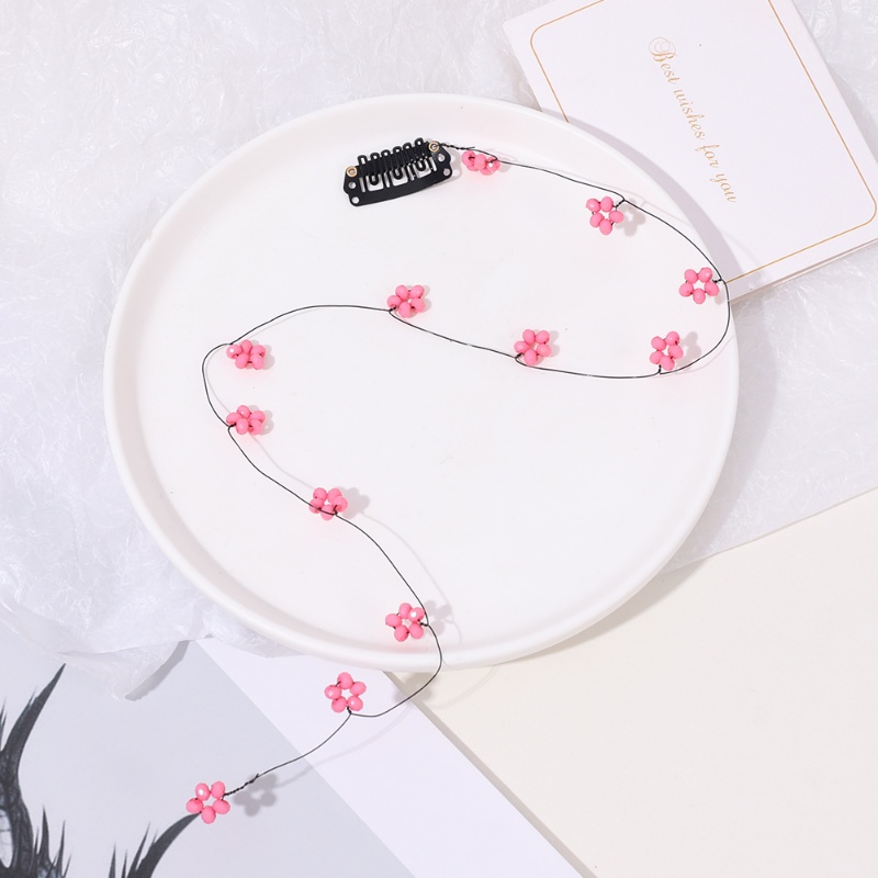 Fashion Sederhana Manis Peri Bunga Rantai Rumbai Dikepang Jepit Rambut Wanita Gadis Lucu Indah Ponytail Headpieces Aksesoris Rambut