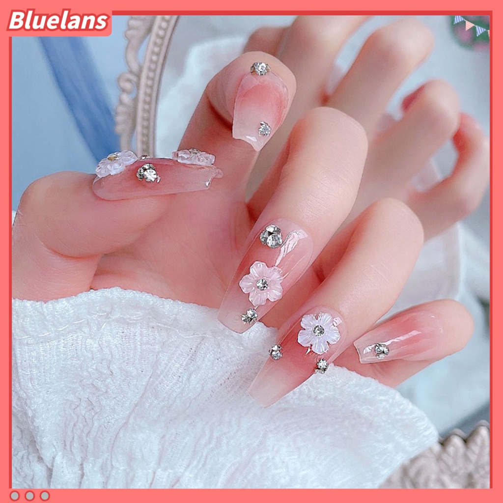 [BLM] 30pcs/pack Pesona Kuku Bunga Berlian Imitasi Mengkilap Berwarna Resin Kerajinan Indah DIY Aksesoris Nail Art 3D Bunga Resin Ponsel Case Dekorasi Kuku Perlengkapan Manicure