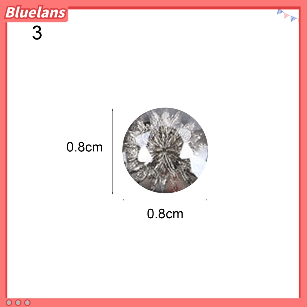 [BLM] Nail Glitter Transparan Indah Bersinar Rhombic Rhinestone Nail Dekorasi Untuk Salon Kecantikan