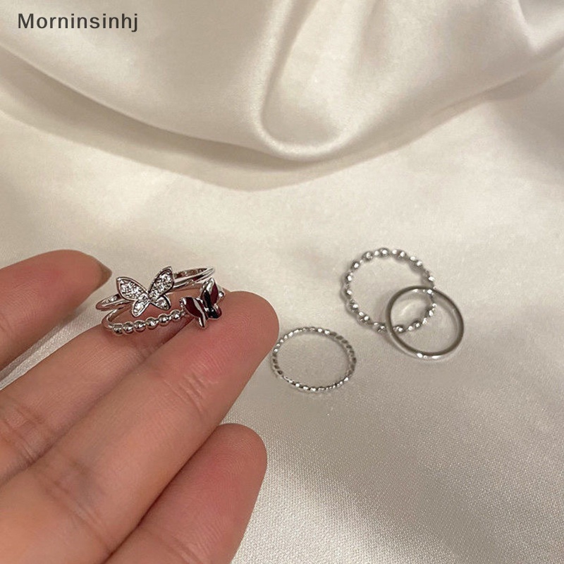 Mornin Kupu-Kupu Logam Punk Cincin Keren Adjustable Jari Telunjuk Cincin Fashion Knuckle Perhiasan Untuk Wanita Remaja Perhiasan Hadiah Aksesoris id