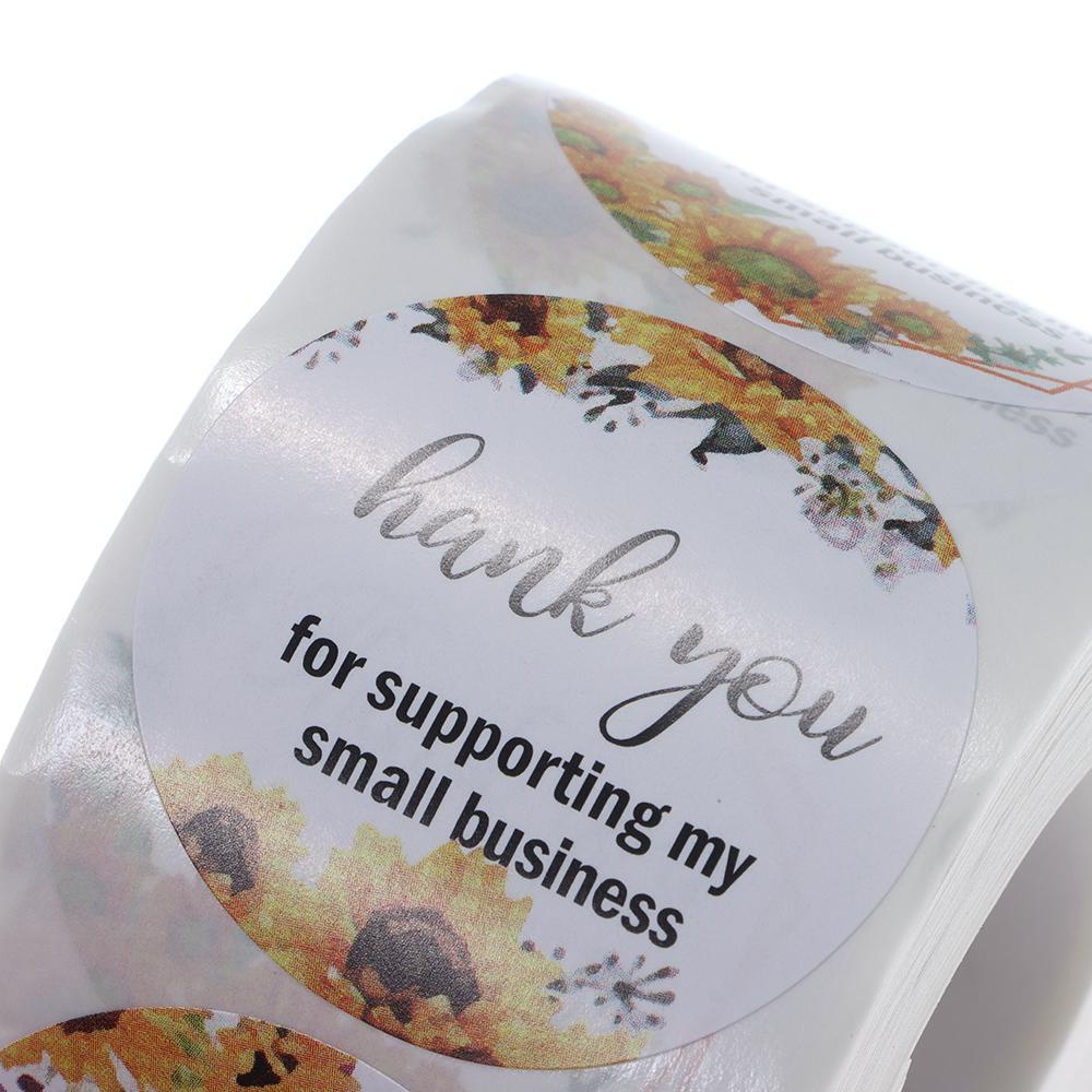 Nanas 2roll Thank You Stiker Baking Sign Perekat Diri Alat Tulis Tempel Sealing Labels