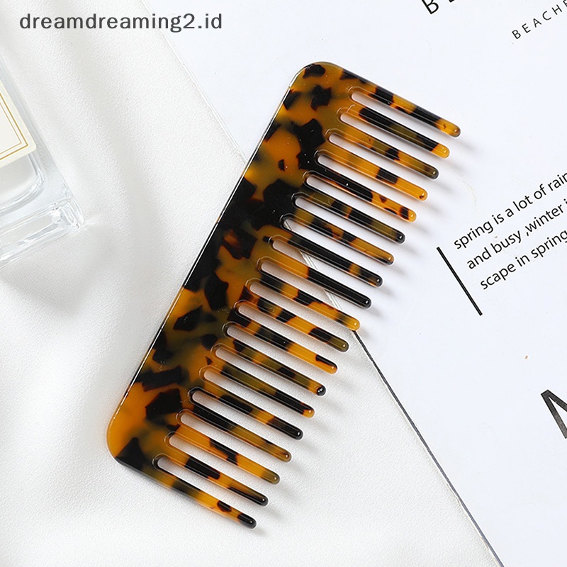 (drea) 1pcs Sisir Rambut Asetat Desain Korea Warna-Warni Hairdressing Comb Sikat Rambut //