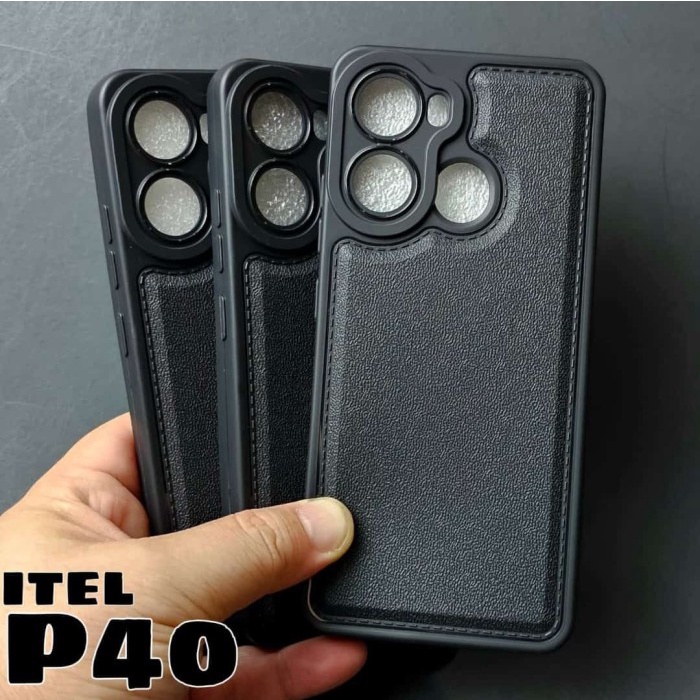 Case LEATHER PRO CAMERA Itel P40/Itel A49/Vision 1Pro/Vsion 2 Softcase Kulit Sintetis