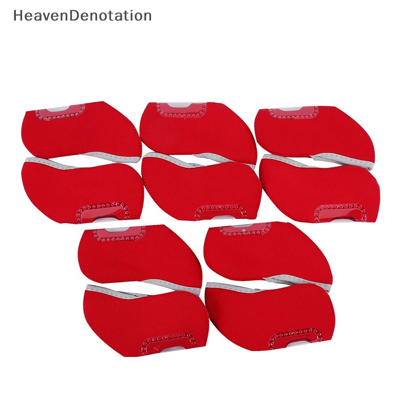 [HeavenDenotation] 10pcs /set Bordir Nomor Golf Besi Penutup Kepala Headover Besi Penutup Wedges HDV