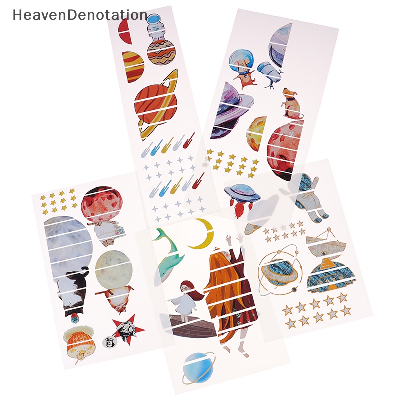 [HeavenDenotation] Space walk Gitar Bass Inlay Sticker Fretboard DIY Penanda Dekorasi  Hdv